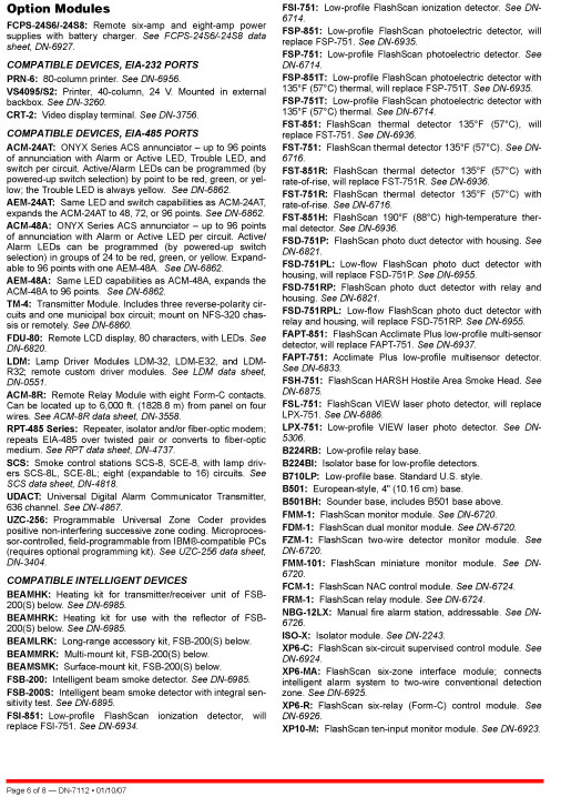 Notifier Fire Alarm catalog