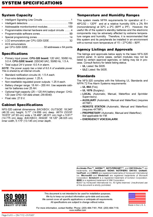 Notifier Fire Alarm catalog